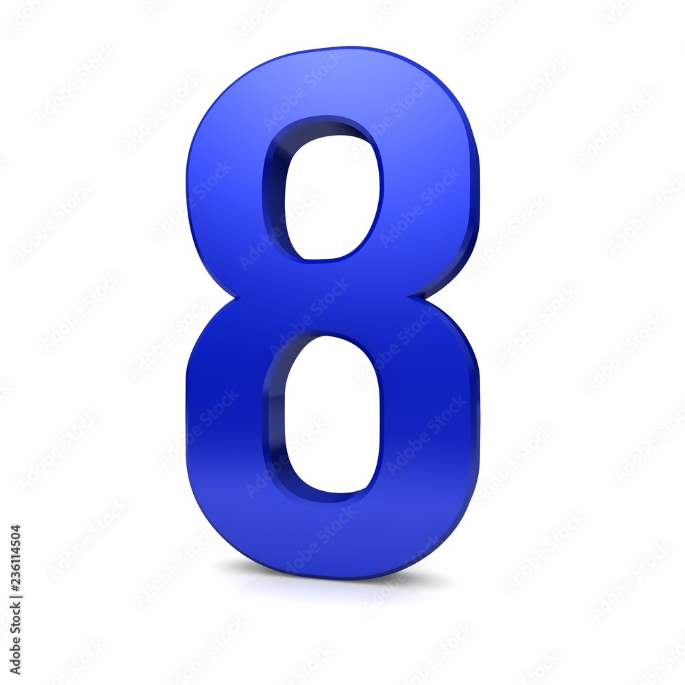 number 8 blue 3d number 8 blue 3d