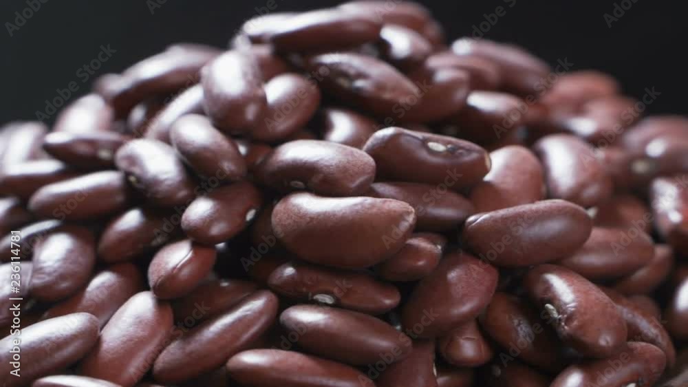 Red Kidney Beans Rotating Closeup Red Kidney Beans Rotating Closeup