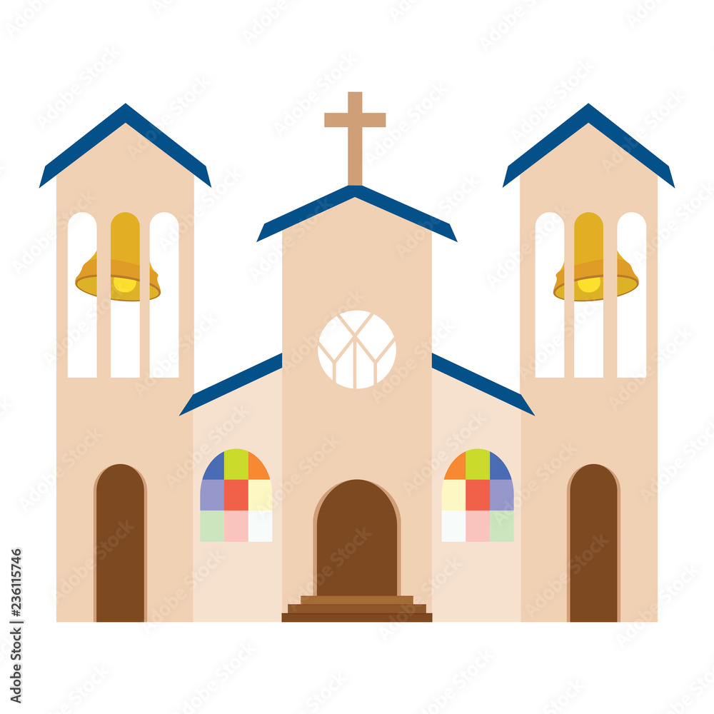 Abstract cute church