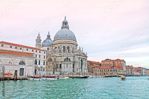 Kanał Grande i bazyliki Santa Maria della Salute, Wenecja, Włochy