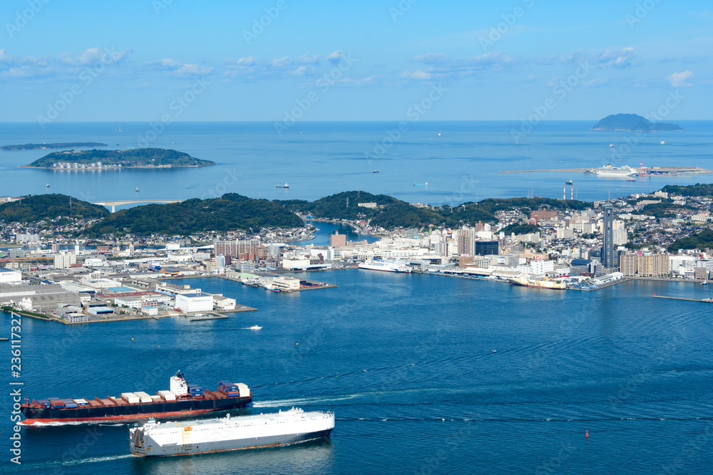 関門海峡の眺め