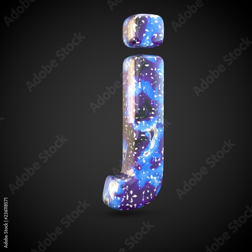 Wallpaper Mural Acrylic pouring letter J lowercase isolated on black background Torontodigital.ca