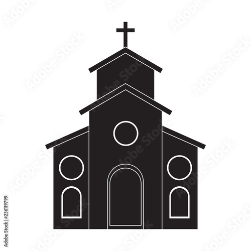 Abstract cute church