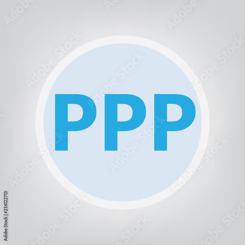 PPP (Public private partnership) acronym- vector illustration