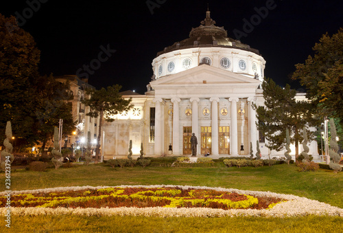 Romanian Athenaeum at night