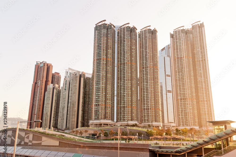 Fototapeta premium Residential buildings in Hong Kong