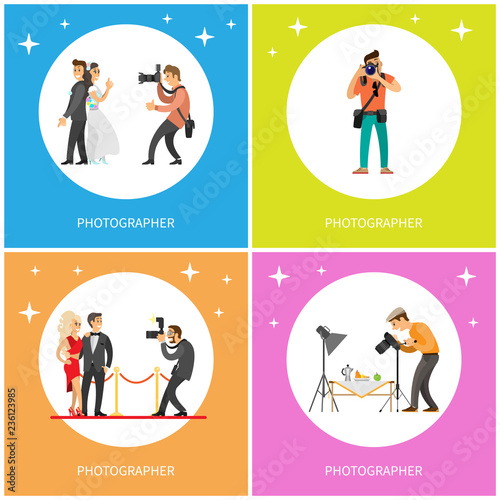 Photographer Taking Picture of Just Married Couple