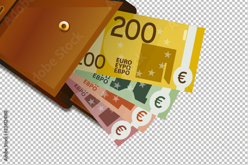Geldbeutel - auf transparentem Hintergrund