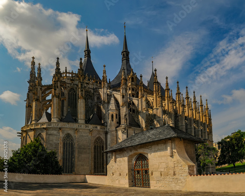 Scenic view of St Barbara Church, Kutna Hora, Czech Republic. UNESCO World Heritage site photo