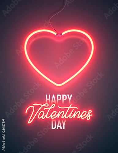 neon vday greeting card