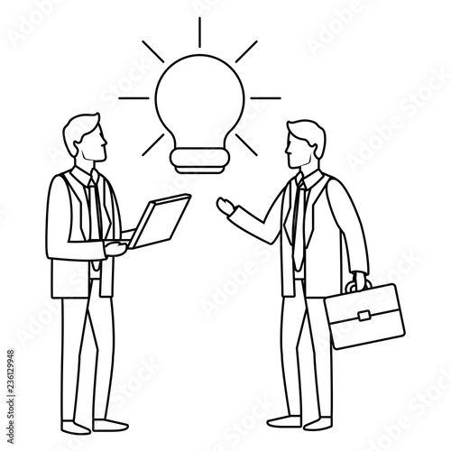 Exectuive businessmen avatar in black and white
