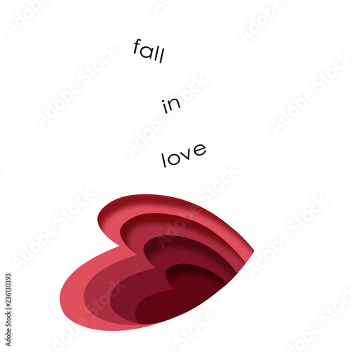 To fall in love, concept. fall in the sign of the heart