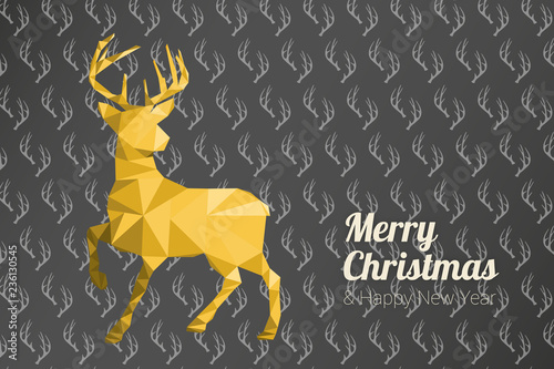 Weihnachtskarte - Hirsch - Geweihe