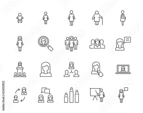 Women vector icons