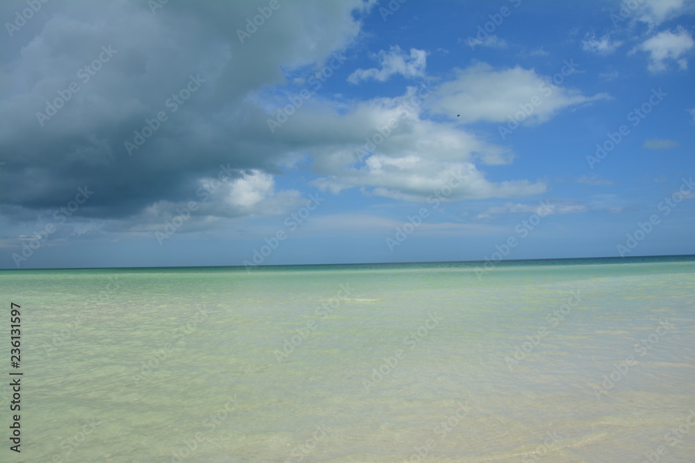 Plage Isla Holbox Quintana Roo Mexique - Beach in Holbox Island Mexico