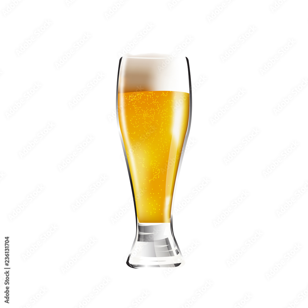 Glass 3d with a beer. Vector illustration. Glass 3d with a beer. Vector illustration.
