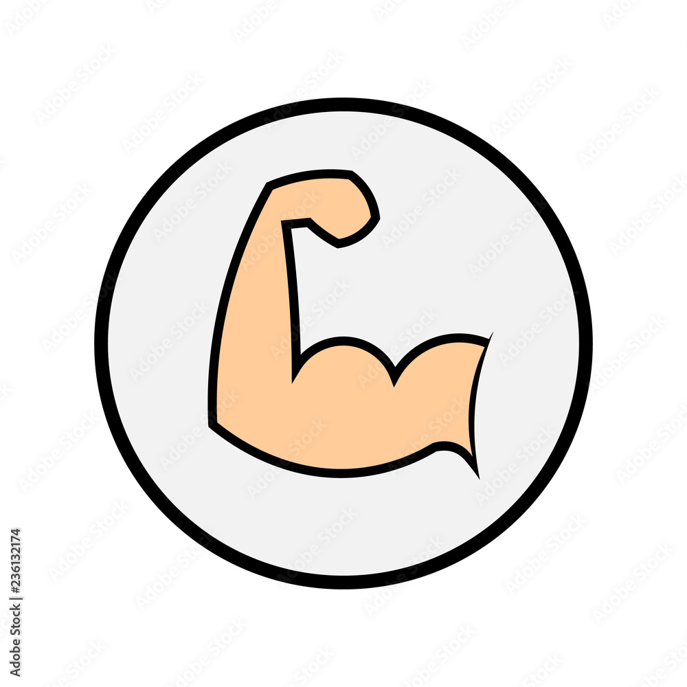 Muscle icon. Vector illustration. Muscle icon. Vector illustration.