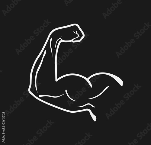 Muscle icon. Vector illustration.