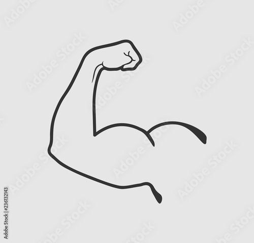 Muscle icon. Vector illustration.