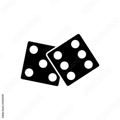 Dices icon, logo on white background