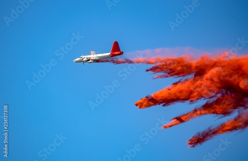 Slurry bomber fights wildfires. Aerial Firefighting in Utah