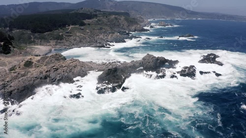 Gorgeous waves at the ocean filmed from above
