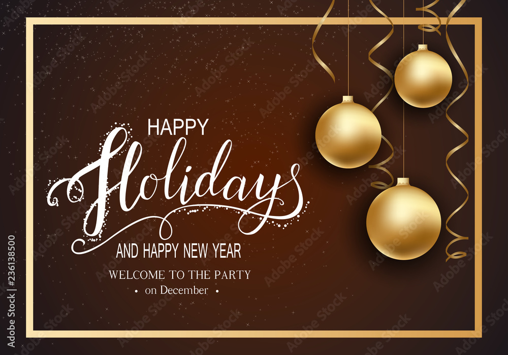 Greeting Card for Winter Happy Holidays. Greeting Card for Winter Happy Holidays.