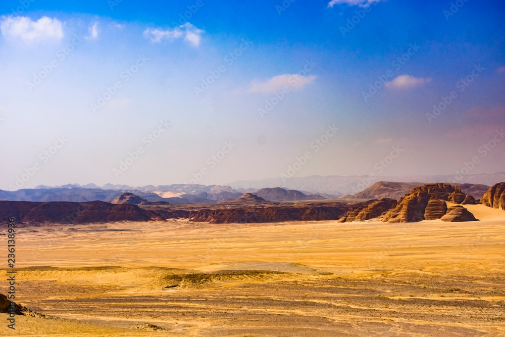 The beauty of the desert of Sinai in Egypt
