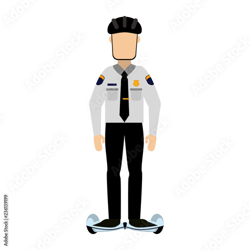 Police with hoverboard