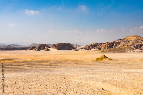 The beauty of the desert of Sinai in Egypt