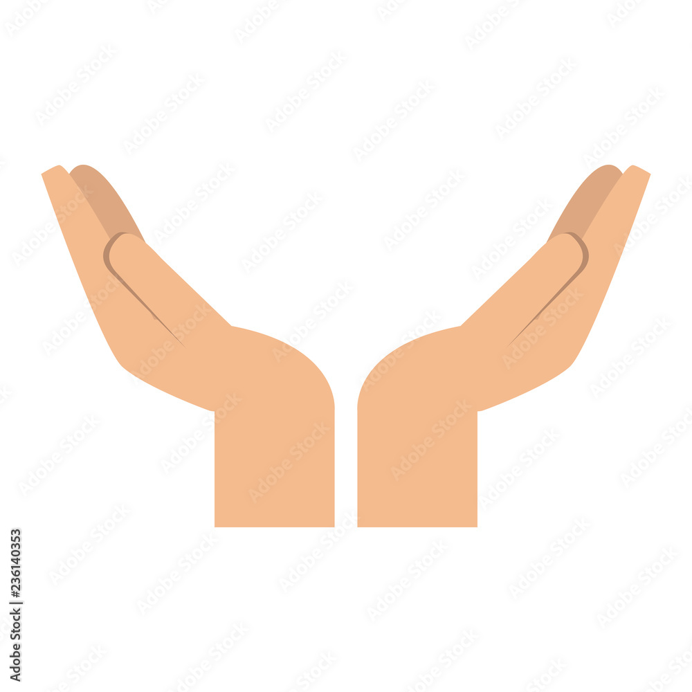 Hands with palms open Hands with palms open