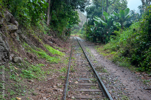 empty railroad track