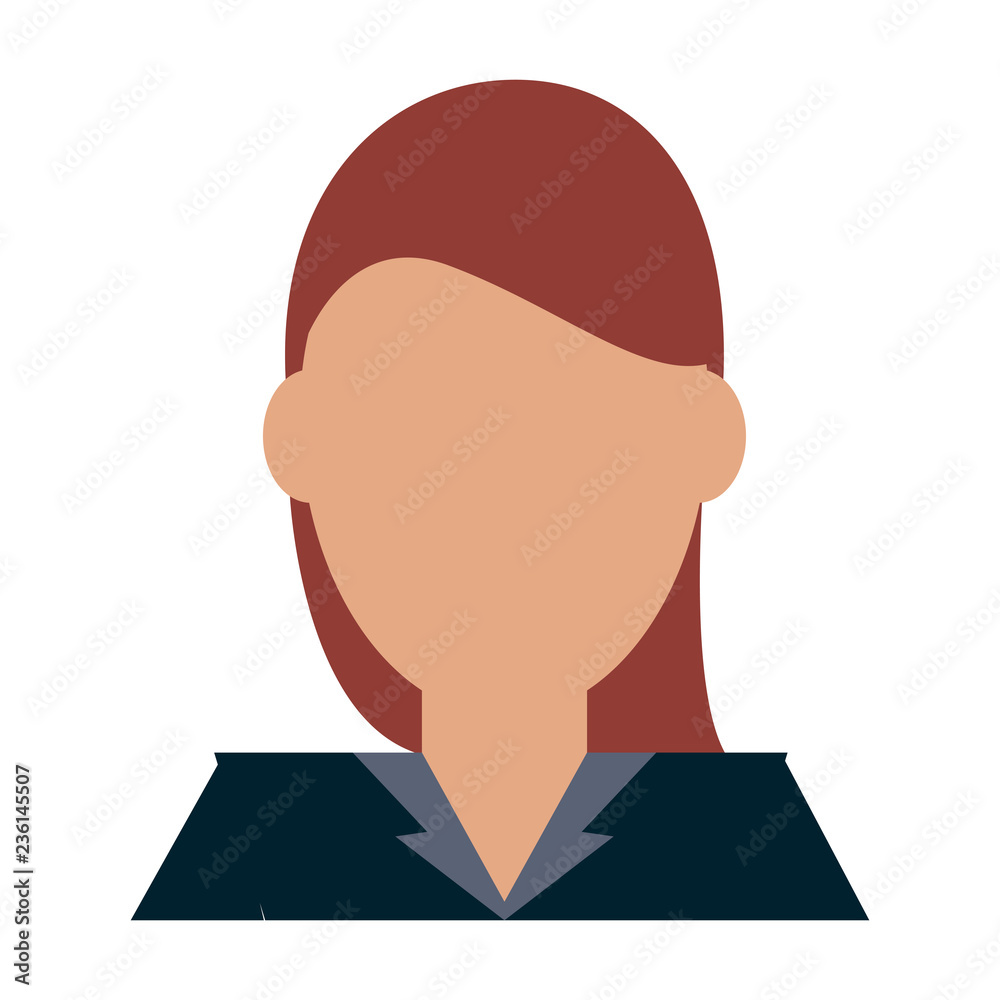 Businesswoman faceless profile black and white Businesswoman faceless profile black and white