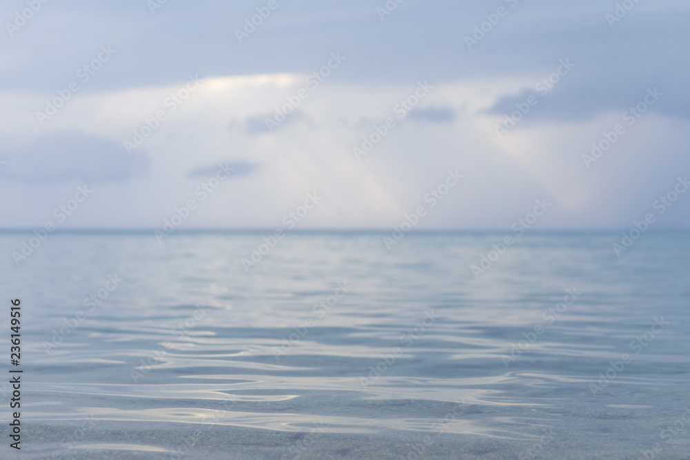 Sea water waves on cloudy day, nature background . Ocean view on cloudy summer day Sea water waves on cloudy day, nature background . Ocean view on cloudy summer day