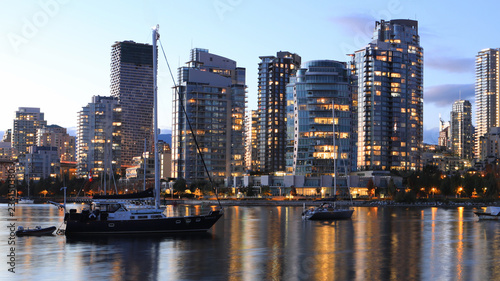 Twilight view of the Vancouver across water © Harold Stiver