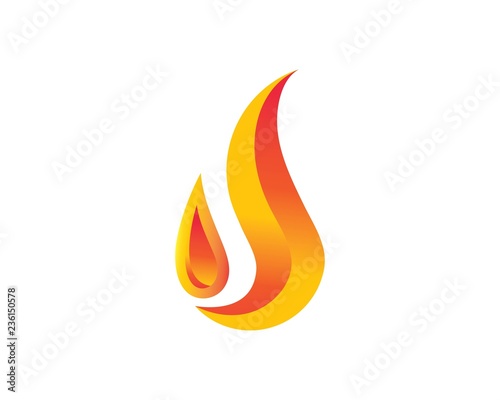 Fire flame Logo Template vector icon Oil, gas and energy