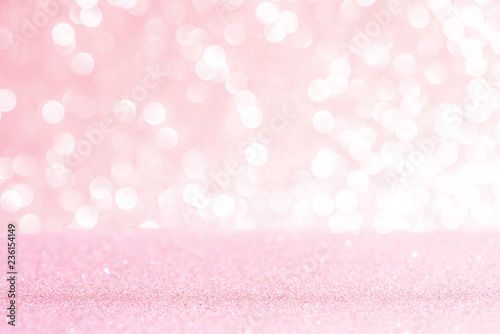 Pink glitter lights texture bokeh background Christmas