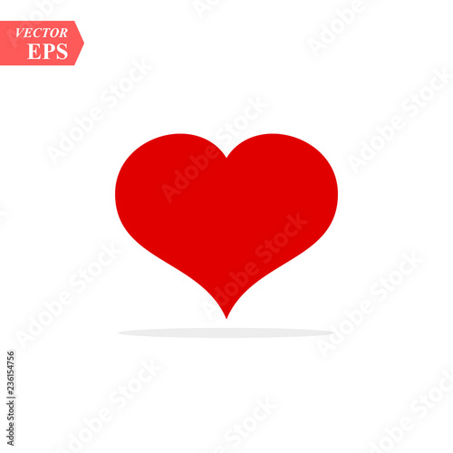 Red Heart healthy love symbol icon vector illustration eps10 photo