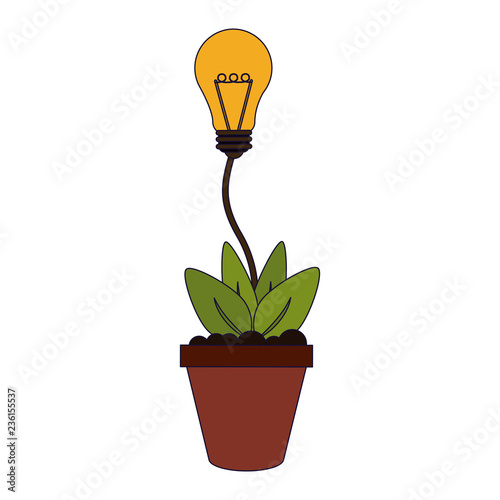 plant pot with bulb light