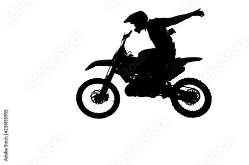 Motorcircle rider silhouette © Mikhail