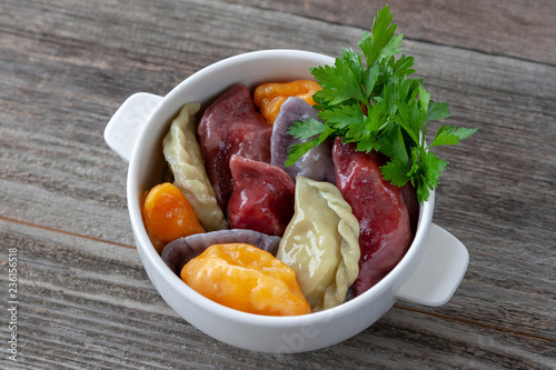 Vegetarian dumplings in the range.