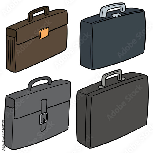 vector set of briefcase