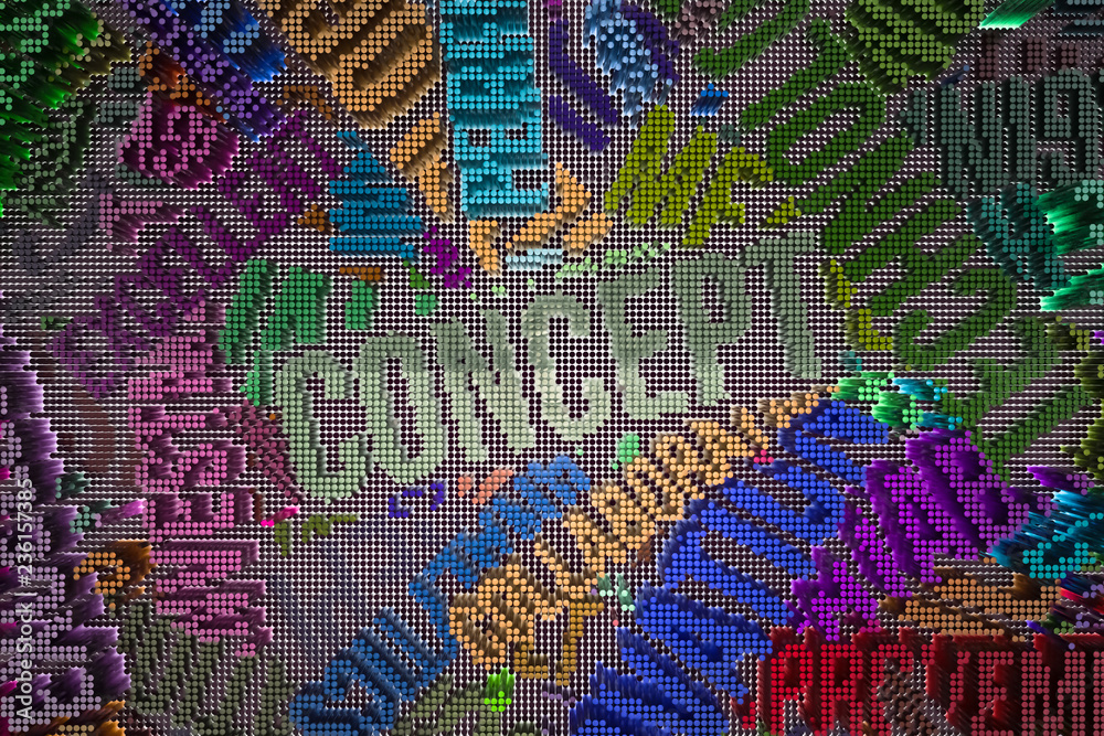 Colorful 3D rendering. Shape composition, geometric structure, block for design texture, background. Concept. Colorful 3D rendering. Shape composition, geometric structure, block for design texture, background. Concept.