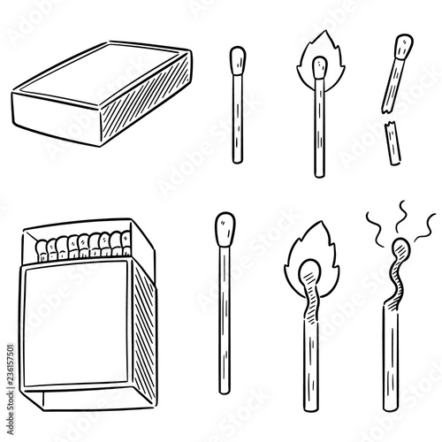 vector set of matches