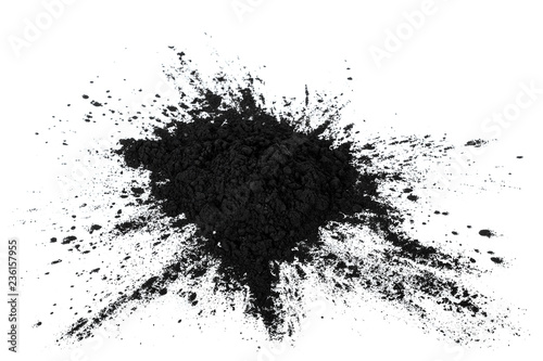 Activated charcoal powder isolated