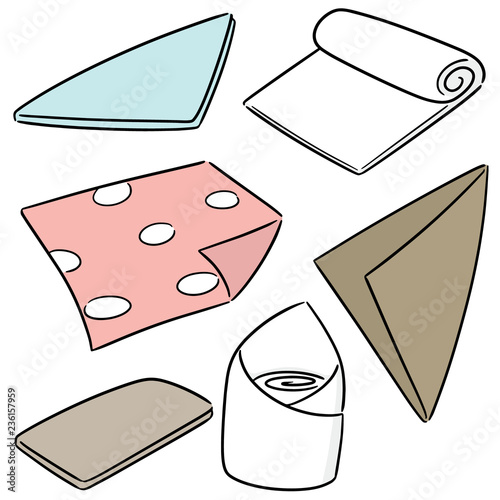 vector set of napkin