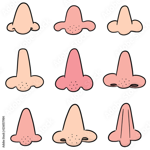 vector set of nose