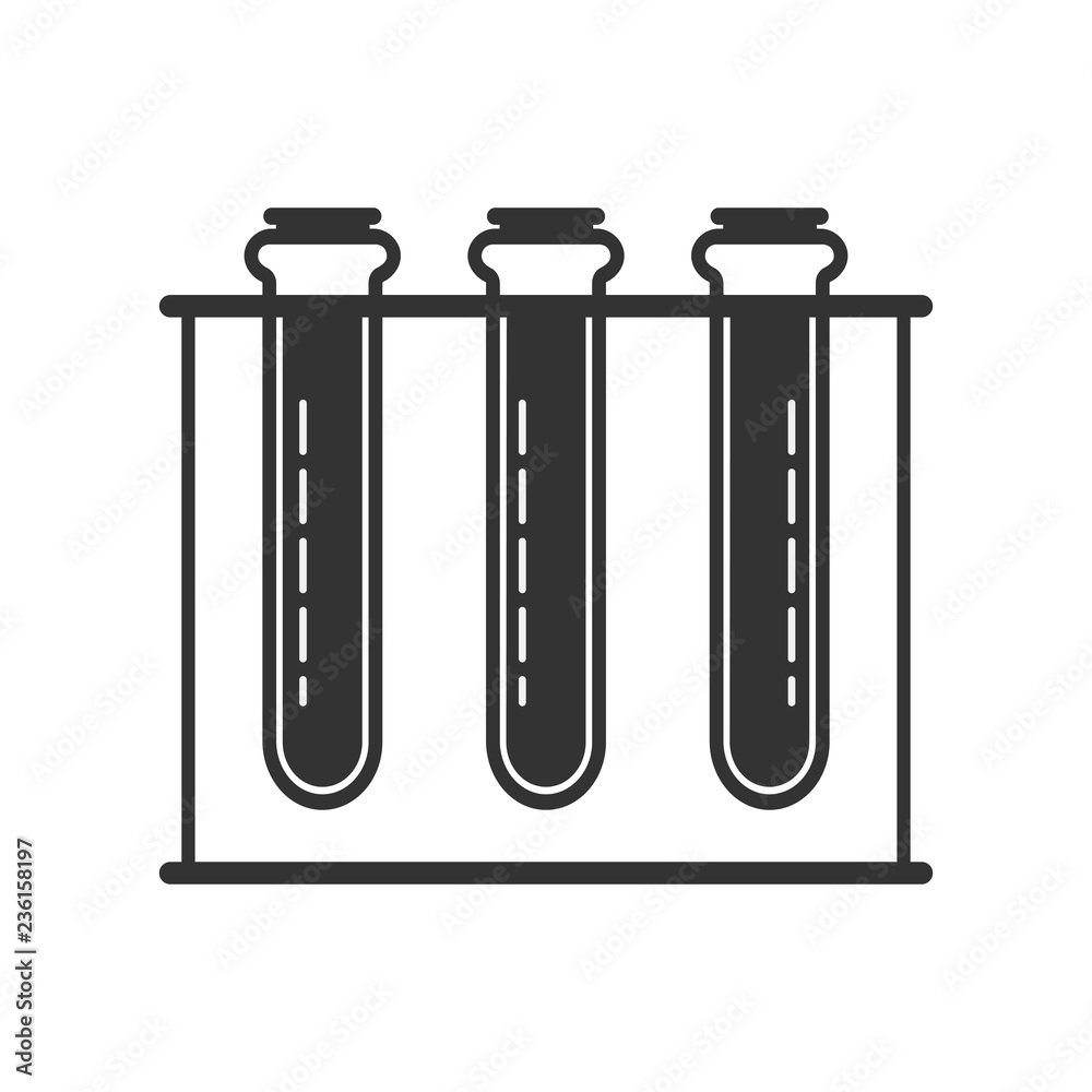 Test tube icon. Vector illustration, flat design. Test tube icon. Vector illustration, flat design.