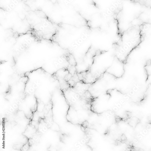 
Seamless Marble Vector Texture. Realistic White Marble with Black Veins Repeating Pattern. Elegant Background. Square Tile. 
