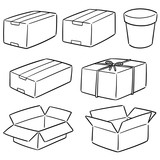 vector set of box